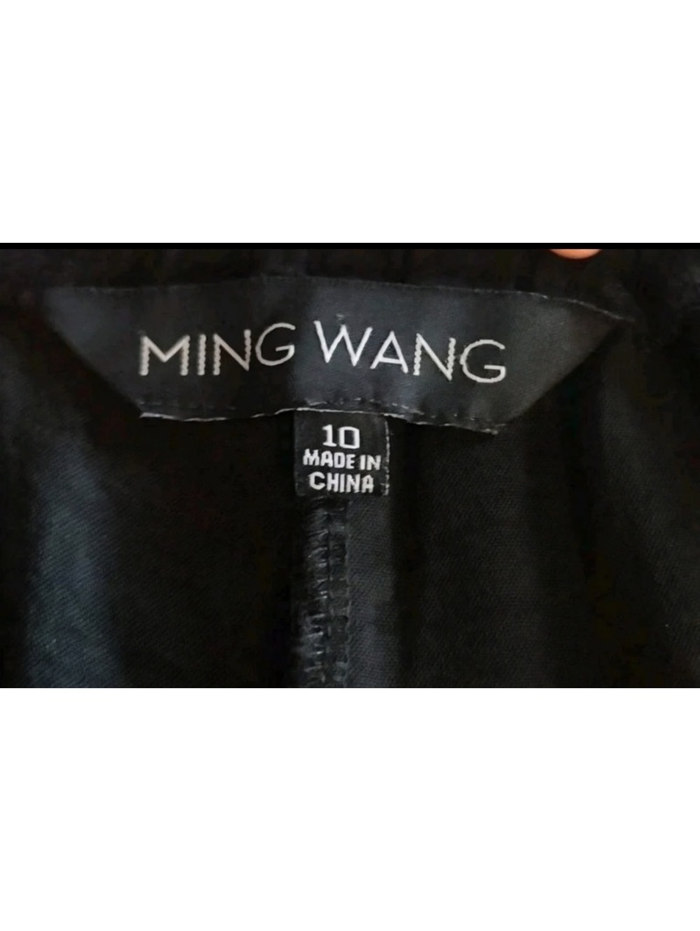 Ming Wang Black Wide Leg Elastic Waist Tie Pants Size 10 - Picture 7 of 7